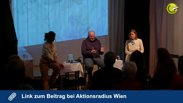 Die Philantropen. Standbild aus dem Video der Aufzeichnung des Livestreams vom 21.11.2023 im Aktionsradius Wien.